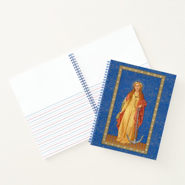 St. Philomena mit Anchor (SNV 051) Notebook Notizbuch (Innenseite)