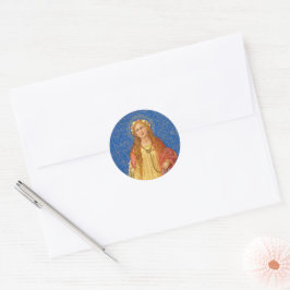 St. Philomena mit Anchor (SNV 051) Runder Aufkleber