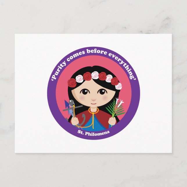 St. Philomena Postkarte (Vorderseite)