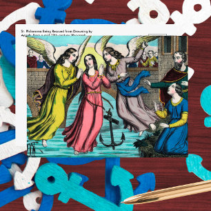 St. Philomena wird vom Ertrinken gerettet Postkarte