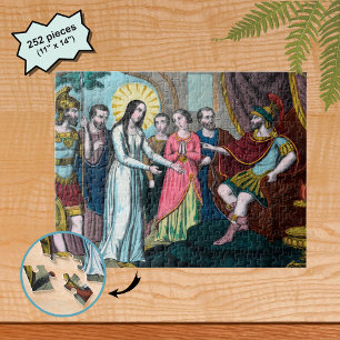 St. Philomena wird vor Kaiser Diokletian angeklagt