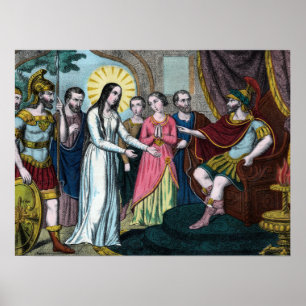 St. Philomena wird vor Kaiser Diokletian getestet Poster