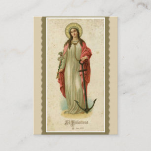 St. Philomena Wonderworker u. Märtyrer-heilige Visitenkarte