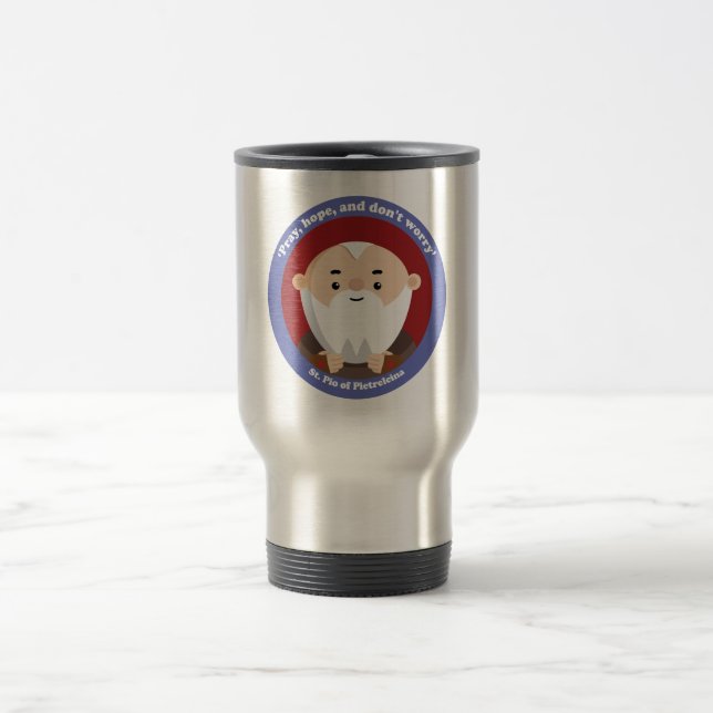 St. Pio von Pietrelcina Reisebecher (Mittel)
