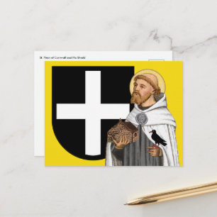 St. Piran von Cornwall (SAE 01) und sein Schild Po Postkarte