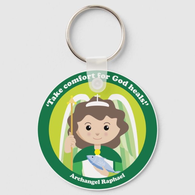 St. Raphael der Erzengel Schlüsselanhänger (Vorderseite)