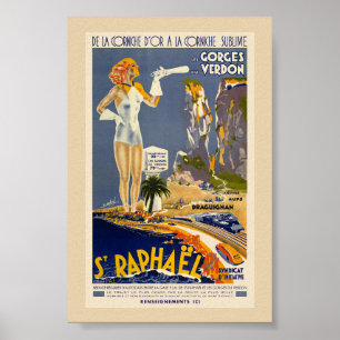 St Raphaël Frankreich Vintage Poster 1930er Jahre