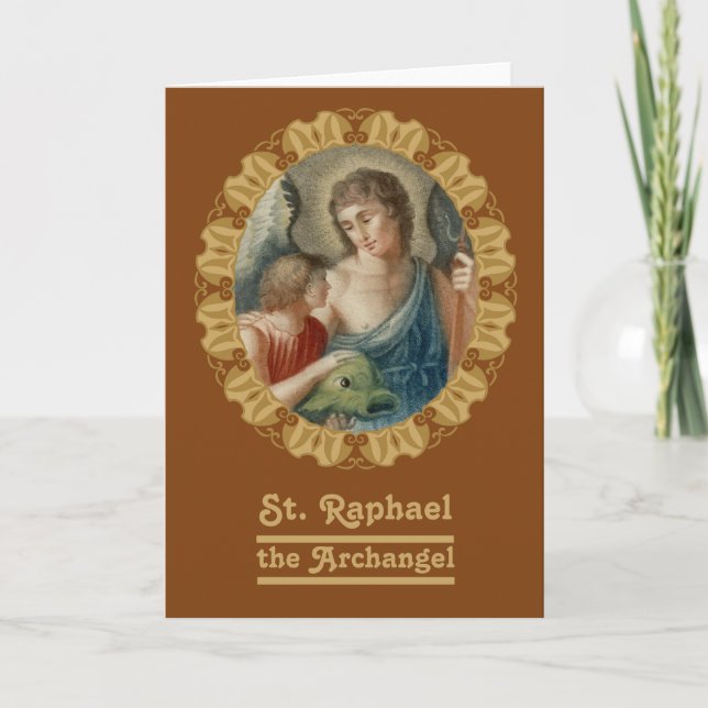 St Raphael the Archangel (M12) Blank Grußkarte Karte (Vorderseite)
