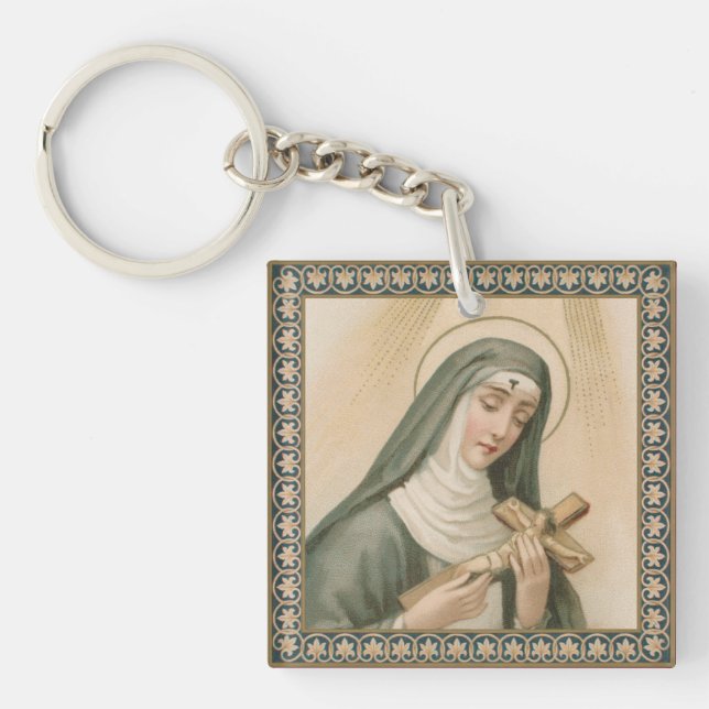 St. Rita of Cascia (M 015) Square Acrylic Schlüsselanhänger (Vorderseite)