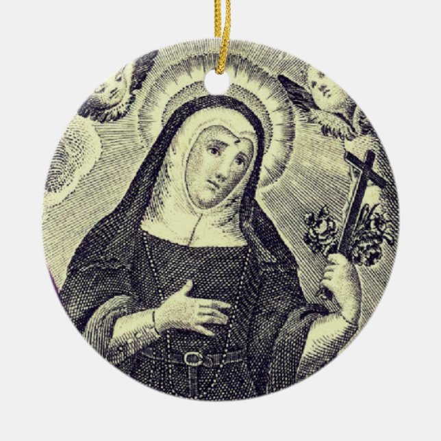 St. Rita von Cascia Keramik Ornament (Vorne)