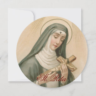 St. Rita von Cascia (M 015) Runde Gruß