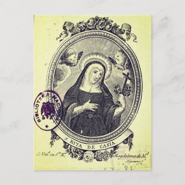 St. Rita von Cascia Postkarte (Vorderseite)