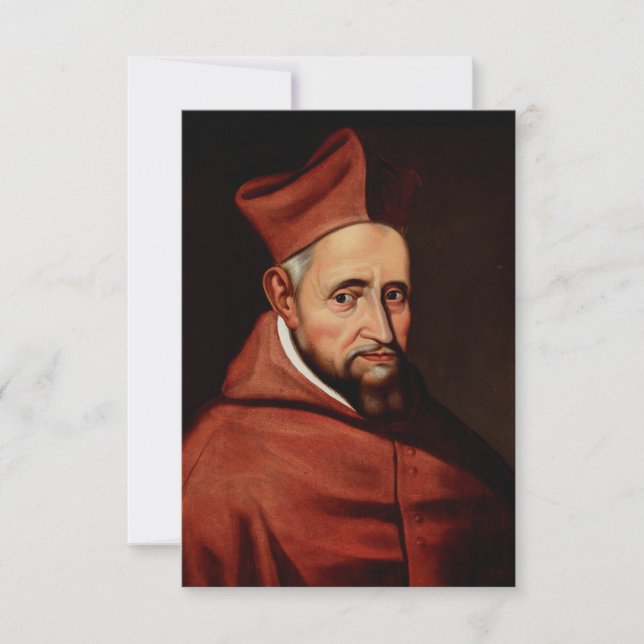 St. Robert Bellarmine Römische Bibliothek Kunst Dankeskarte (Vorderseite)