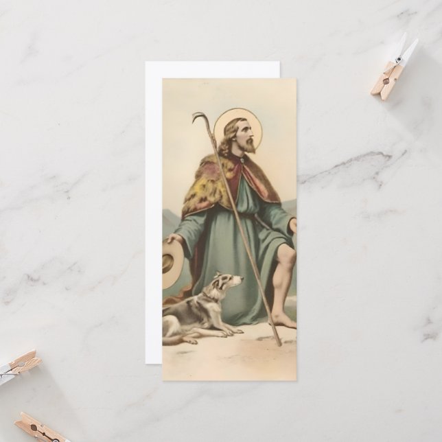 St Roch Greeting Card Karte (Vorderseite/Rückseite Beispiel)