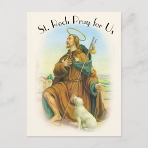 St. Roch Rocco italienischer Schutzpatron der Hund Postkarte
