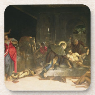 St. Roch, welches die Pest kuriert Untersetzer