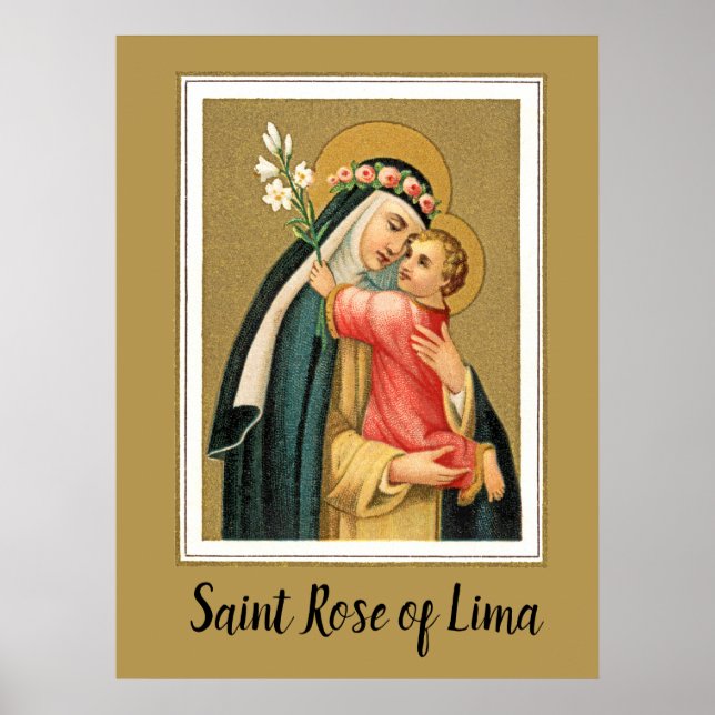 St. Rose Lima und das Christkind (M 023) Poster (Vorne)