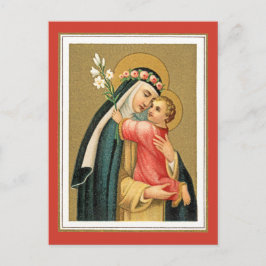 St. Rose Lima und das Christkind (M 023) Postkarte