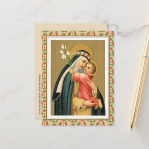 St. Rose Lima und das Christkind (M 023) Postkarte