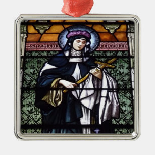 St. Rose von Lima - beten Sie für uns-beflecktes Ornament Aus Metall
