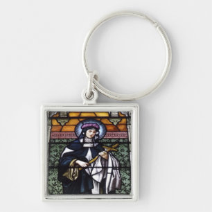 St. Rose von Lima - beten Sie für uns-beflecktes Schlüsselanhänger