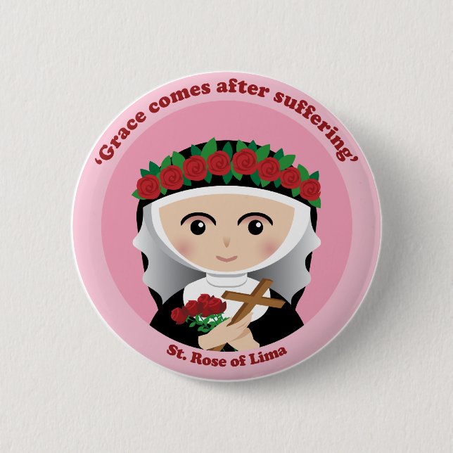 St. Rose von Lima Button (Vorderseite)