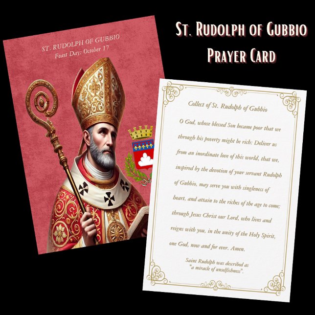 St. Rudolph of Gubbio Italienische St. Gebetskarte (Von Creator hochgeladen)