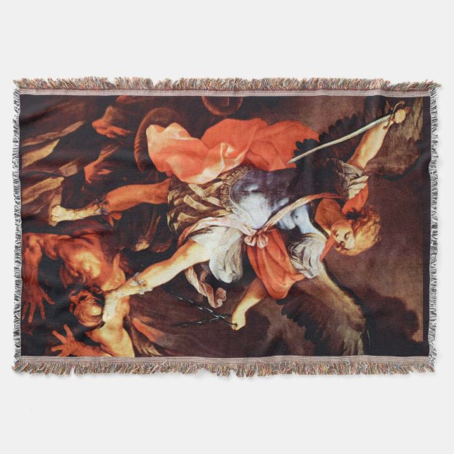St Saint Michael Archangel Angel Throw Blanket Decke (Vorderseite)