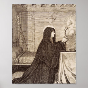 St. Scholastica Gönnerin der Schule Poster