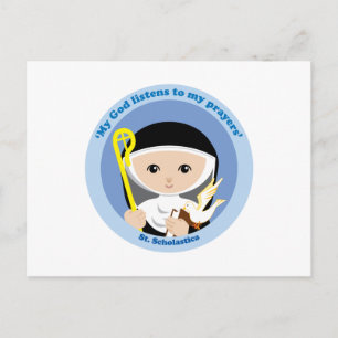 St. Scholastica Postkarte