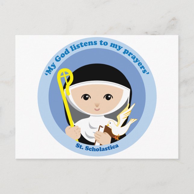 St. Scholastica Postkarte (Vorderseite)