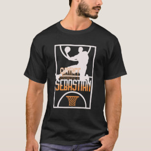 St. Sebastian Basketball Dunk Boss Saint Of Sport T-Shirt