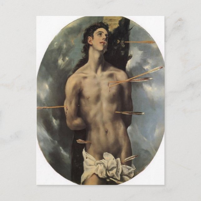 St. Sebastian by El Greco Postcard Postkarte (Vorderseite)