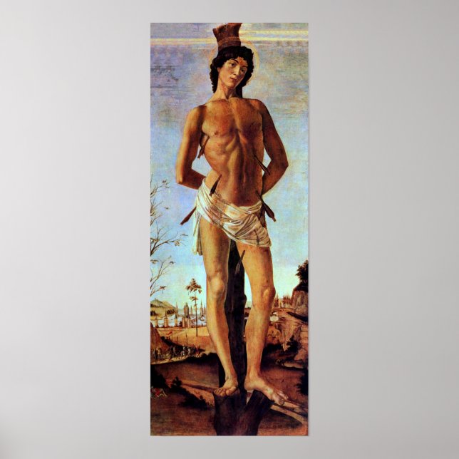 St. Sebastian by Sandro Botticelli Poster (Vorne)