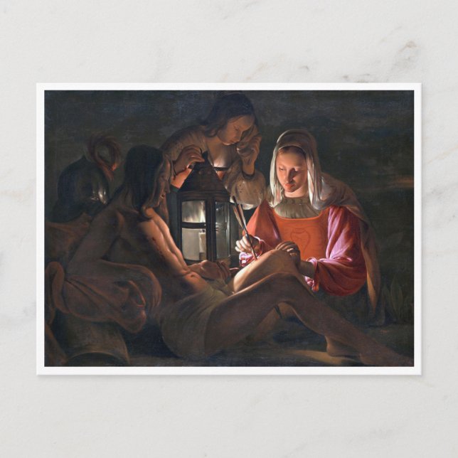 St. Sebastian Embraced by Irene, La Tour Postkarte (Vorderseite)