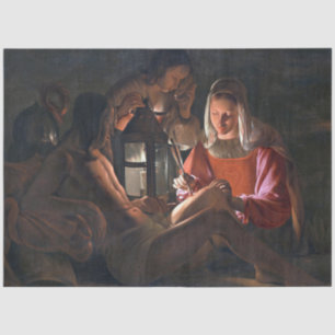 St. Sebastian Embraced by Irene, La Tour Seidenpapier