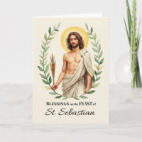 St. Sebastian Festtag Segnung Leafy Kranz