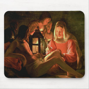 St. Sebastian geneigt von der heiligen Frau (Öl Mousepad