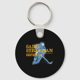 St. Sebastian Hockey Patron Heiliger Sportler Schlüsselanhänger