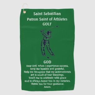 St. Sebastian Schutzheilige der Athleten Golf Kath Golfhandtuch