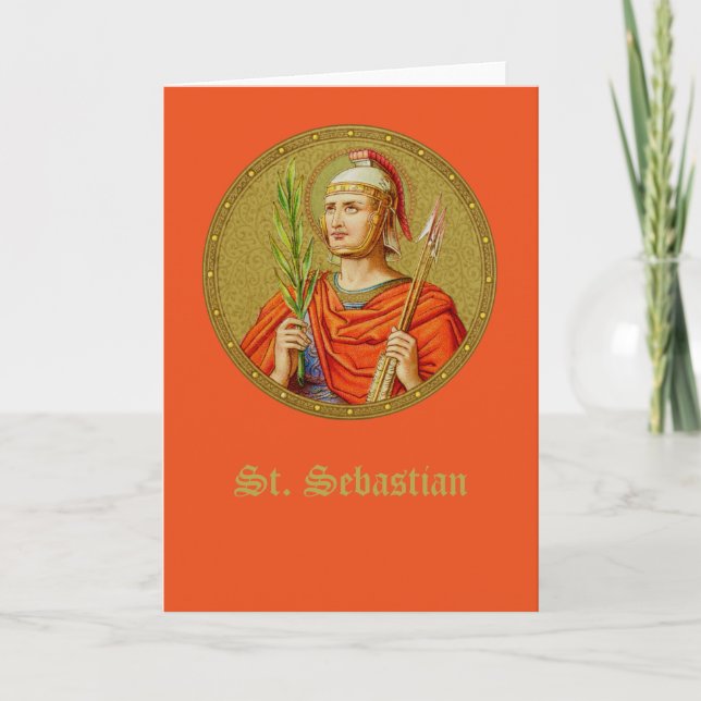 St. Sebastian (SNV24) (RndIm) Blank Greeting Card Karte (Vorderseite)