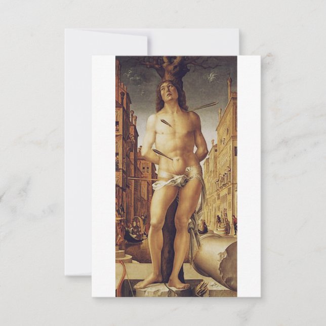 St Sebastian von Liberale Da Verona Dankeskarte (Vorderseite)