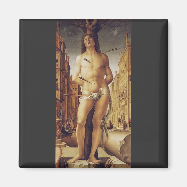 St Sebastian von Liberale Da Verona Magnet (Vorne)