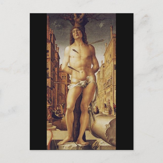 St Sebastian von Liberale Da Verona Postkarte (Vorderseite)