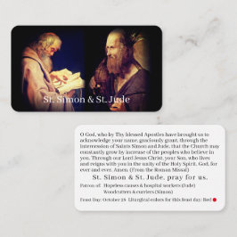 St. Simon & St. Jude Prayer Card Telefonnummerkarte