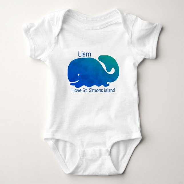 St. Simons Island GA Baby Bodysuit Strampler (Vorderseite)