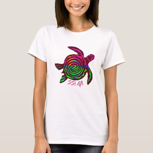 St. Simons Island GA Meeresschildkröten Shirt (Vorderseite)