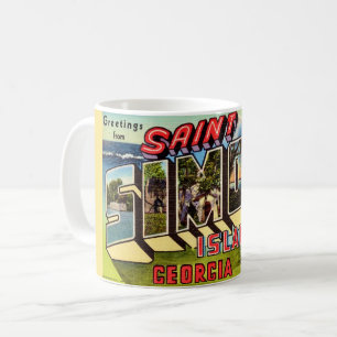 St Simons Island Retro Tasse