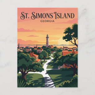St. Simons Island USA Postkarte