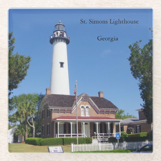 St. Simons Lighthouse Untersetzer (Vorderseite)